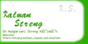 kalman streng business card